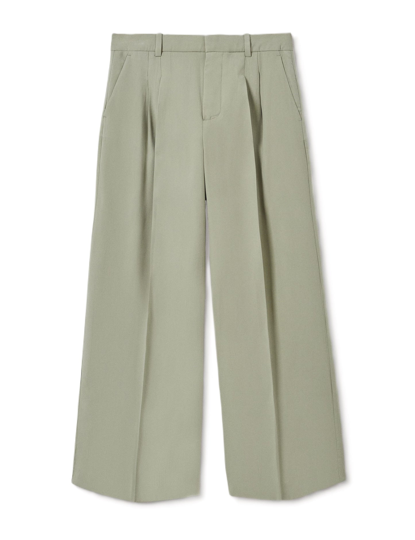 MANGO                                    Pantaloni cu pense wide leg i189