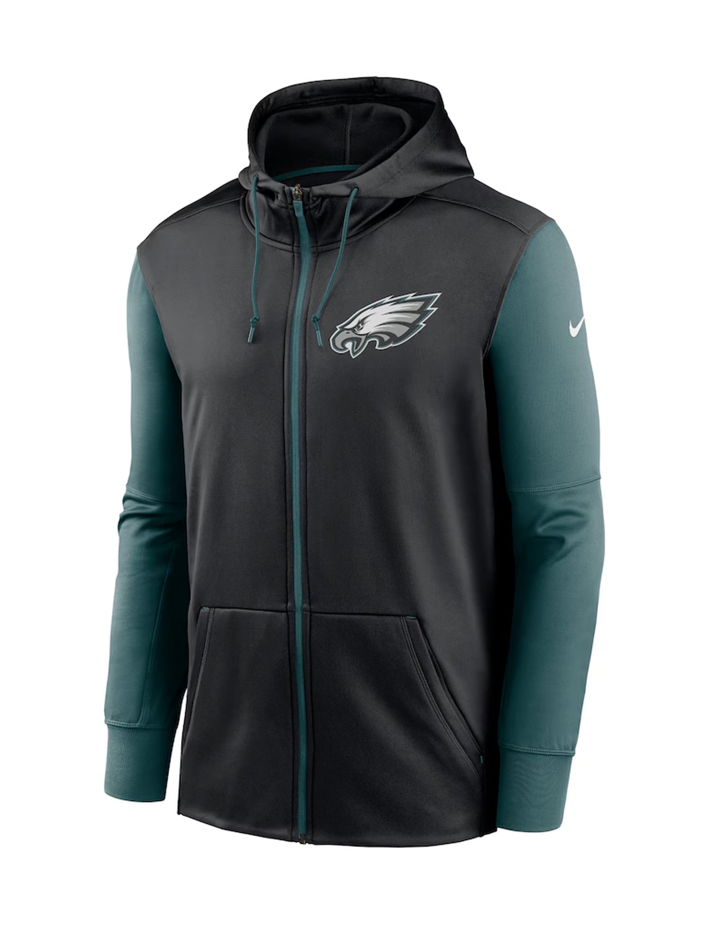 NIKE PHILADELPHIA EAGLES      Hanorac negru Performance cu fermoar complet pentru bărbați i771