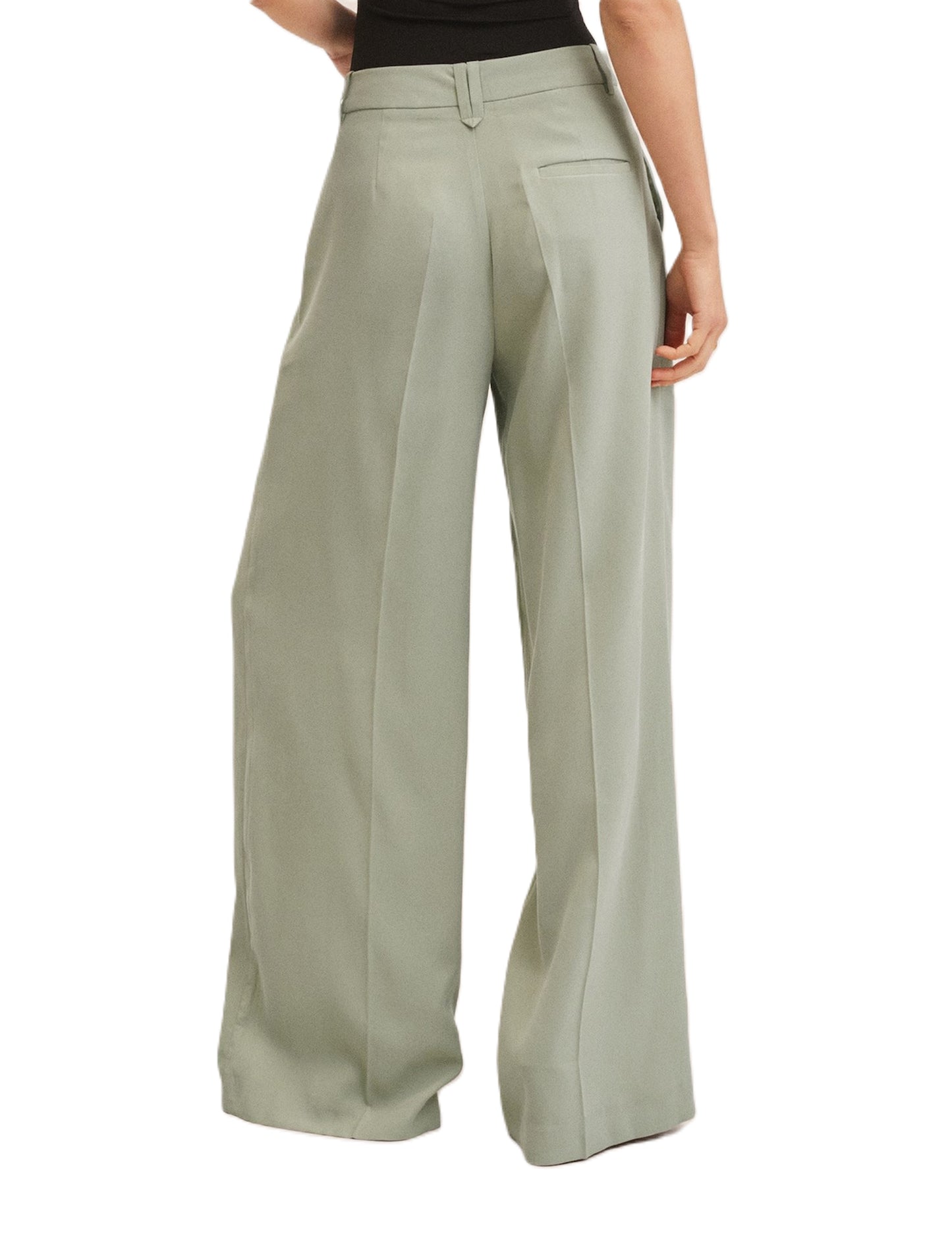 MANGO                                    Pantaloni cu pense wide leg i189