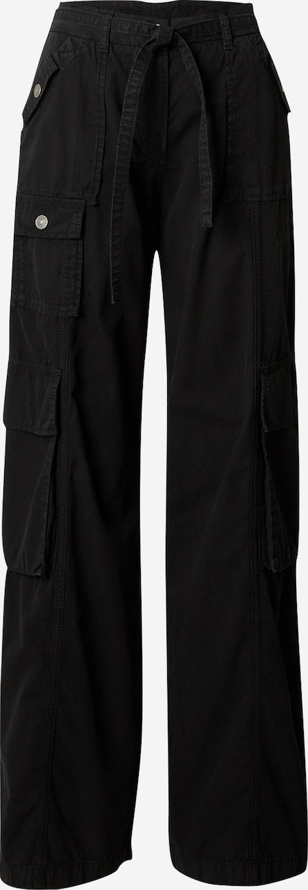 Wide leg Pantaloni cu buzunare 'Janay'SHYX pe Negru i1