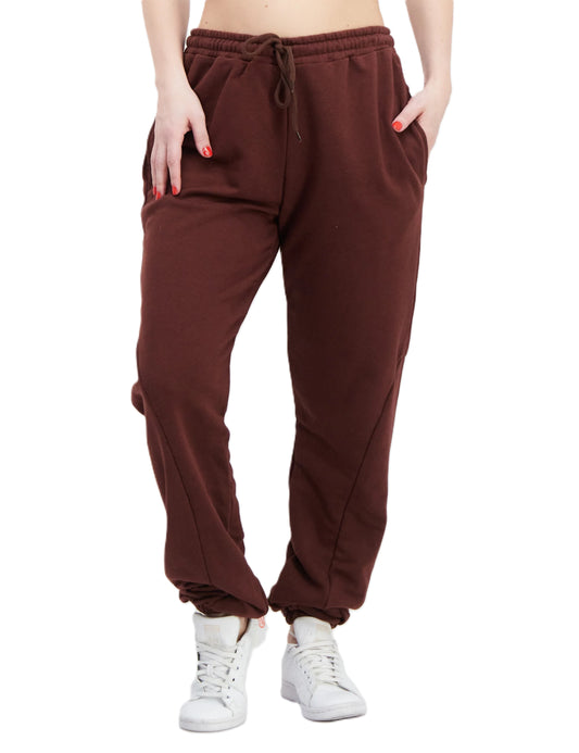 NA-KD                                         Pantaloni de sport uni cu șnururi pentru femei, burgundy i396