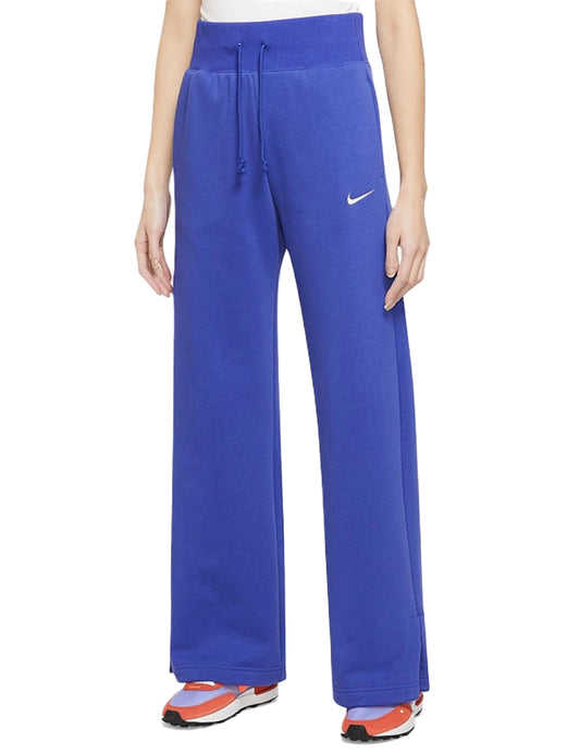 NIKE PANTALONI LARGI SPORTSWEAR PHOENIX FLEECE CU TALIE ÎNALTĂ, ALBASTRU i272