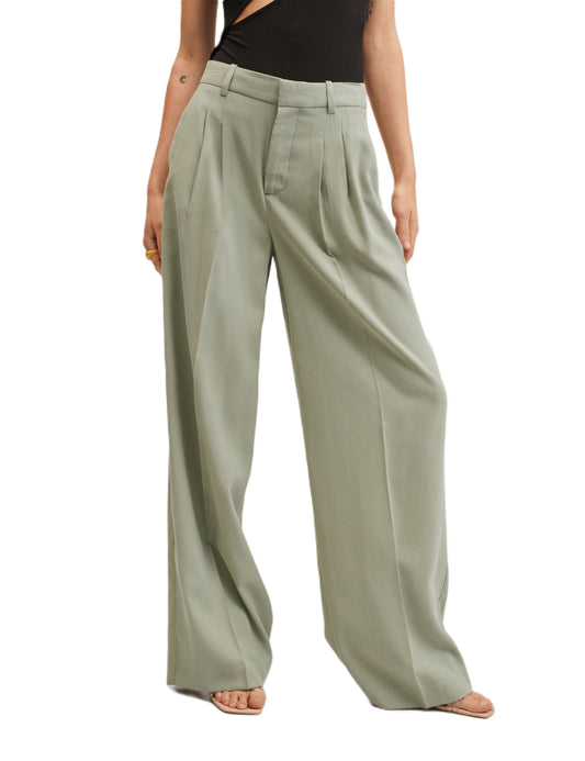 MANGO                                    Pantaloni cu pense wide leg i189