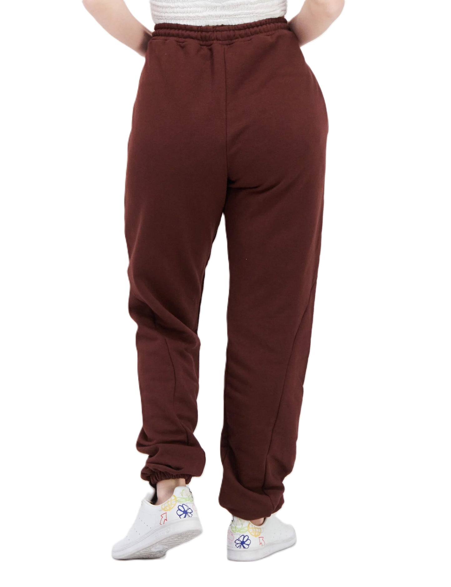 NA-KD                                         Pantaloni de sport uni cu șnururi pentru femei, burgundy i396