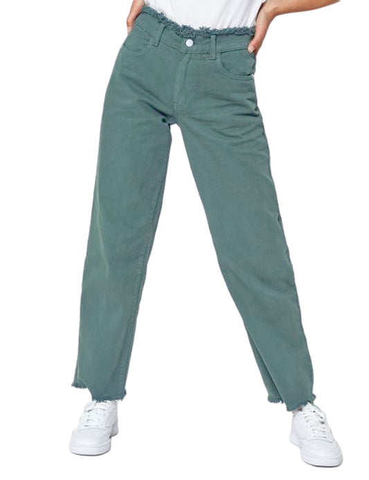 VILA                                           Blugi cu croiala dreapta VIOLIMIA RW WIDE JEANS/C21- verde i706